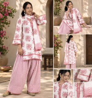 Floral Print Kurta Set With Dupatta