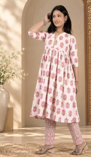 Women Floral Print Frock Style